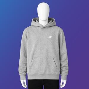 Big Kids Size Large Nike Sportswear Embroidered Logo Fleece Pullover Hoodie